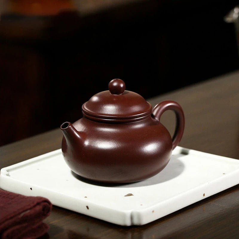 180ml Chinese Yixing Purple Clay Teapots Famous Artists Handmade Tea Pot Raw Ore Beauty Kettle  Zisha Tea Set Teaware