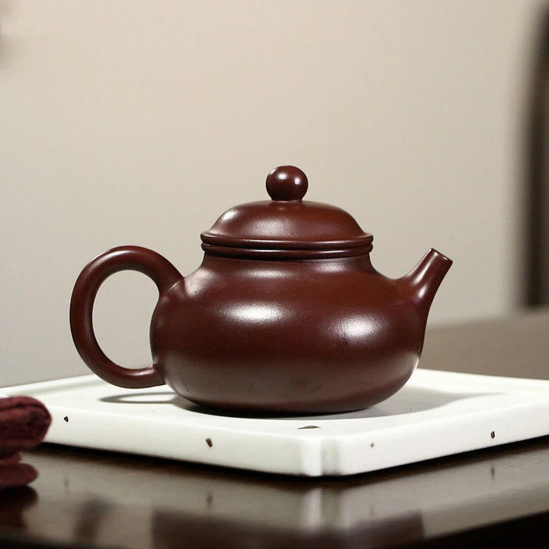 180ml Chinese Yixing Purple Clay Teapots Famous Artists Handmade Tea Pot Raw Ore Beauty Kettle  Zisha Tea Set Teaware