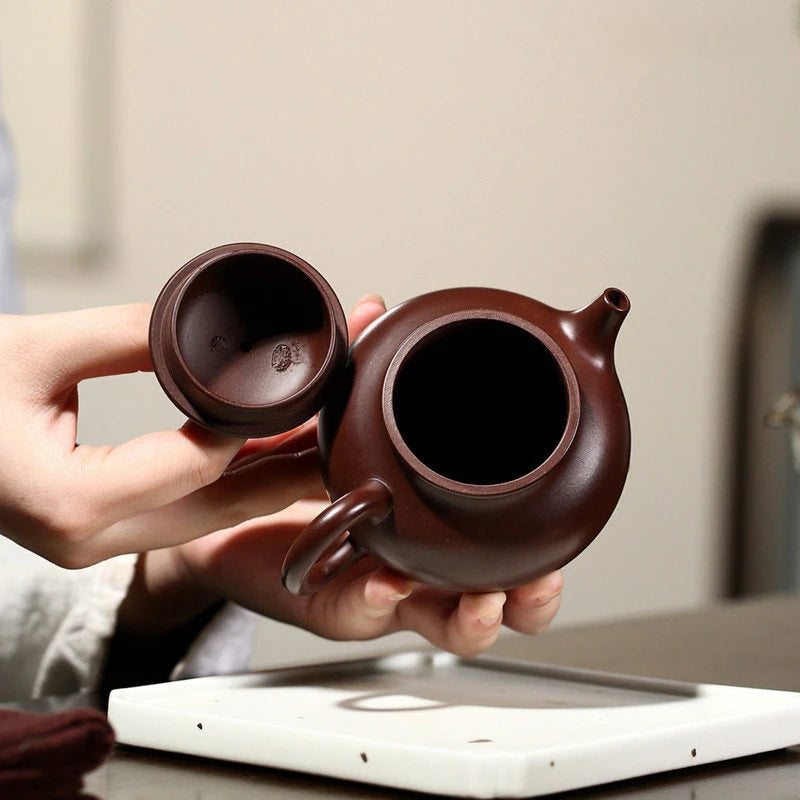 180ml Chinese Yixing Purple Clay Teapots Famous Artists Handmade Tea Pot Raw Ore Beauty Kettle  Zisha Tea Set Teaware