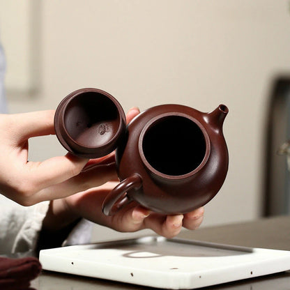 180ml Chinese Yixing Purple Clay Teapots Famous Artists Handmade Tea Pot Raw Ore Beauty Kettle  Zisha Tea Set Teaware
