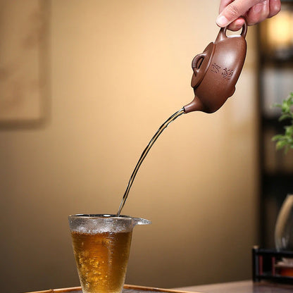 180ml Chinese Yixing Purple Clay Teapots Famous Artists Traditional Handmade Tea Pot Raw Ore Kettle  Zisha Tea Set