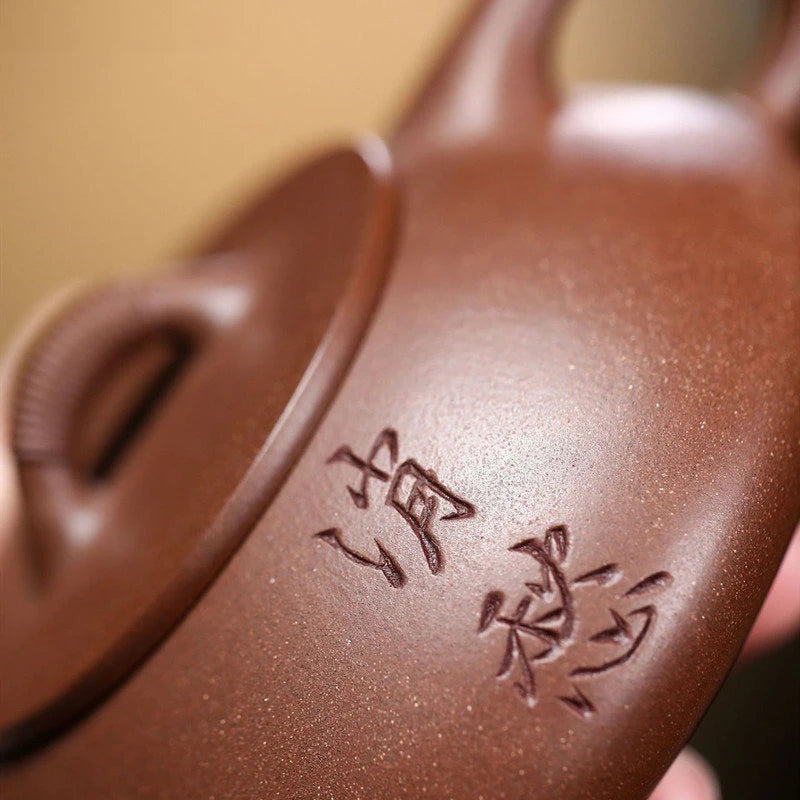 180ml Chinese Yixing Purple Clay Teapots Famous Artists Traditional Handmade Tea Pot Raw Ore Kettle  Zisha Tea Set
