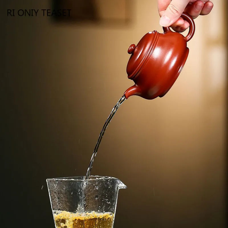 180ml Chinese Yixing Purple Clay Teapots Famous Handmade Tea Pot Raw Ore Dahongpao Mud Kettle Authentic Zisha Tea Set Customized