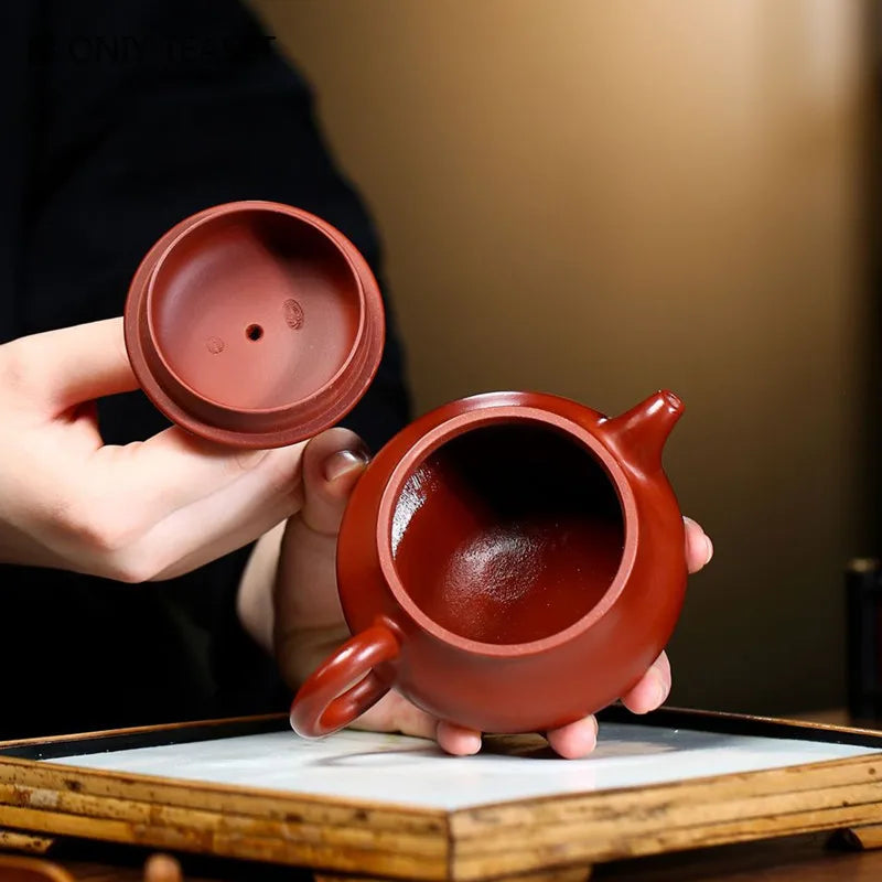 180ml Chinese Yixing Purple Clay Teapots Famous Handmade Tea Pot Raw Ore Dahongpao Mud Kettle Authentic Zisha Tea Set Customized