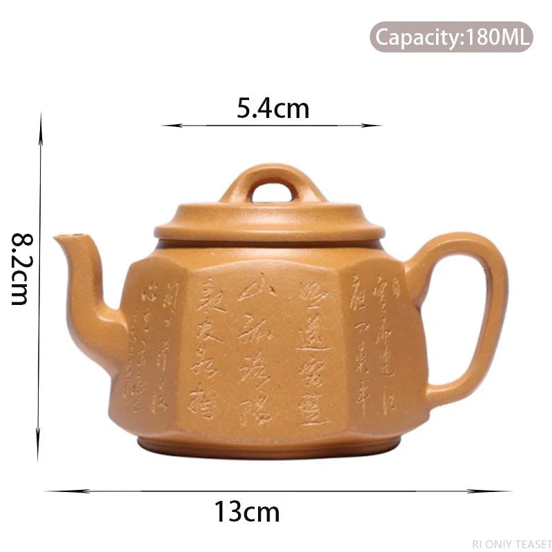 180ml Chinese Yixing Purple Clay Teapots Raw Ore Section Mud Tea Pot Handmade Beauty Kettle Zisha Tea Set Accessories Teaware