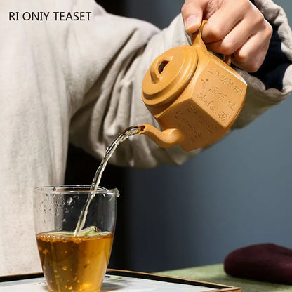 180ml Chinese Yixing Purple Clay Teapots Raw Ore Section Mud Tea Pot Handmade Beauty Kettle Zisha Tea Set Accessories Teaware
