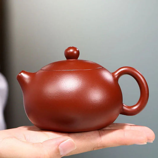 180ml Chinese Yixing Raw Ore Purple Clay Teapots Famous Handmade Xishi Tea Pot Dahongpao Beauty Kettle Zisha Tea Set Teaware
