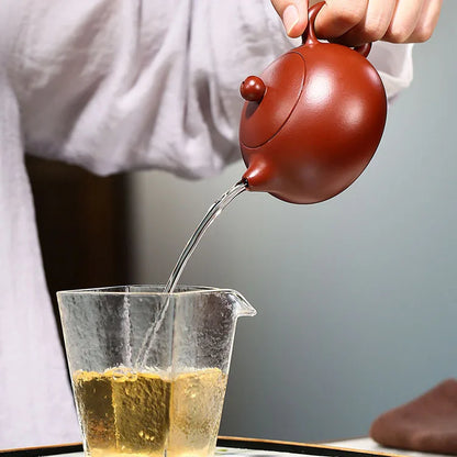 180ml Chinese Yixing Raw Ore Purple Clay Teapots Famous Handmade Xishi Tea Pot Dahongpao Beauty Kettle Zisha Tea Set Teaware