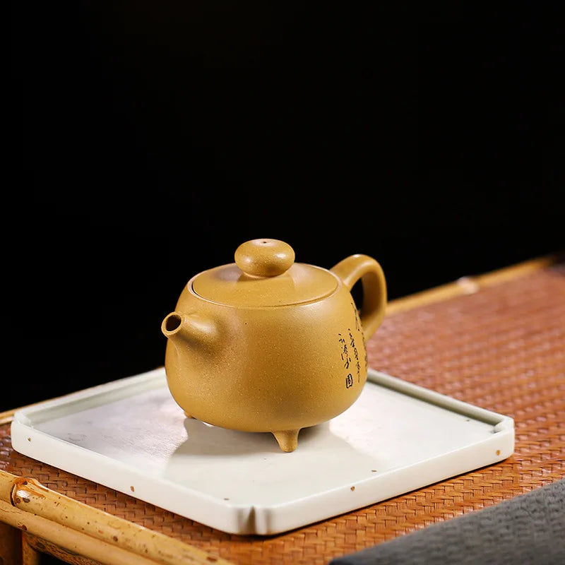 180ml Chinese Yixing Teapot Handmade Kettle Purple Clay Tea Pot Flower Teaware Kung Fu Teaset