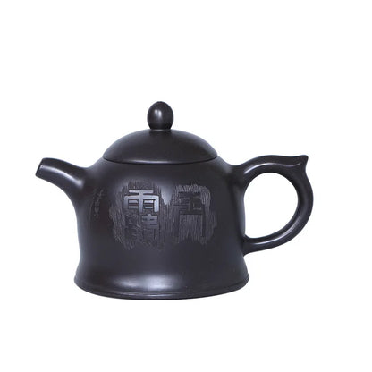 180ml Classic Yixing Purple Clay Tea Pot Raw Ore Black Gold Sand Teapots Zisha Dragon Egg Filter Kettle Household Tea Set