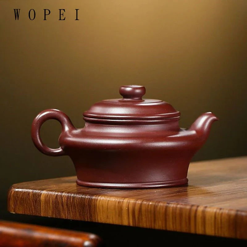 180ml High-end Yixing Purple Clay Teapot Famous Handmade Tea Pot Raw Ore Eggplant Skin Purple Mud Kettle Chinese Zisha Tea Set