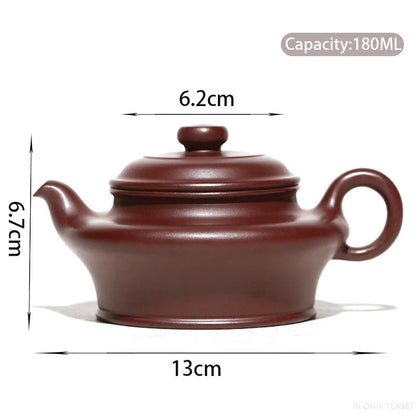 180ml High-end Yixing Purple Clay Teapot Famous Handmade Tea Pot Raw Ore Eggplant Skin Purple Mud Kettle Chinese Zisha Tea Set