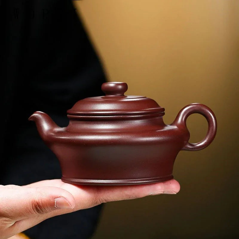 180ml High-end Yixing Purple Clay Teapot Famous Handmade Tea Pot Raw Ore Eggplant Skin Purple Mud Kettle Chinese Zisha Tea Set