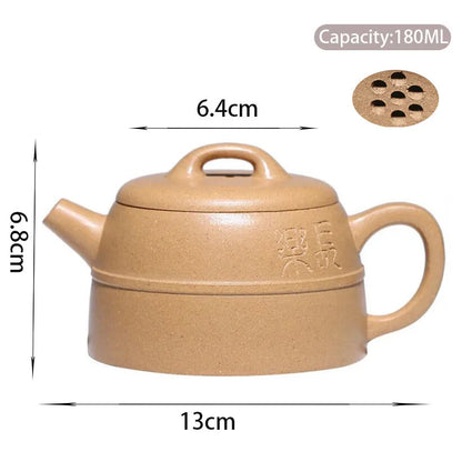 180ml High-end Yixing Purple Clay Teapots Handmade Tea Pot Raw Ore Section Mud Kettle Chinese Zisha Tea Set Collection Gifts