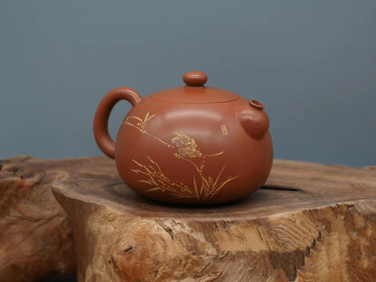 180ml Nixing Handmade Teapot Master Tang Tianyuan Carving  filter handmade nixing clay customized gifts authentic theiere