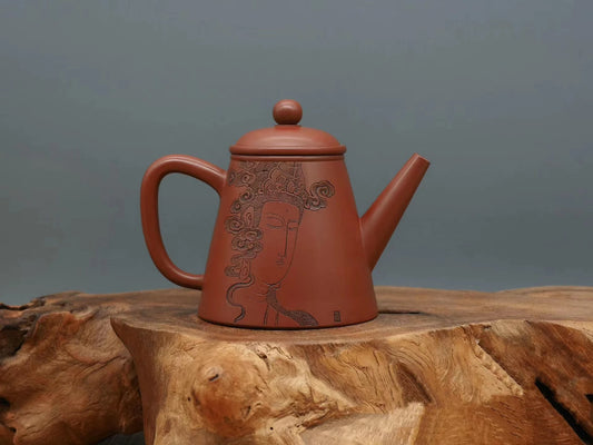 180ml Nixing Handmade Teapot Master Tang Tianyuan Carving  filter handmade nixing clay customized gifts authentic theiere