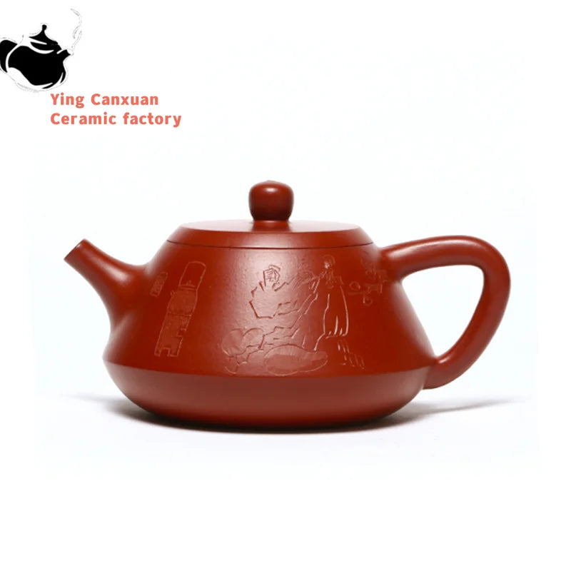 180ml Raw Ore Dahongpao Filter Tea Pot Chinese Yixing Purple Clay Teapot Home Stone Scoop Beauty Kettle Tea Ceremony Supplies