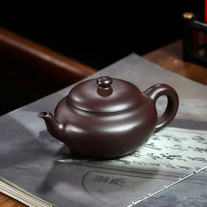 180ml Tradition Yixing Purple Clay Teapot Authentic Handmade Tea Pot Raw Ore Purple Eggplant Mud Kettle Chinese Zisha Tea Set