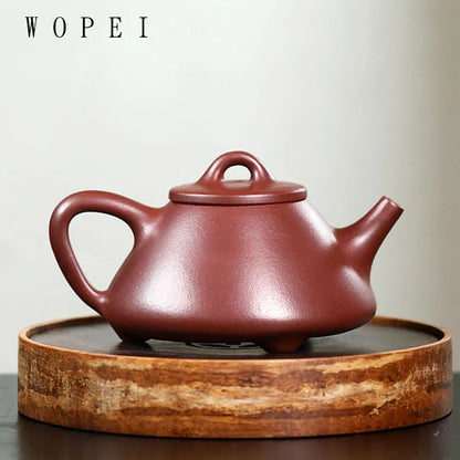 180ml Tradition Zisha Filter Tea Pot Chinese Yixing Purple Clay Teapots Handmade Stone Scoop Kettle Customized Teaware Gifts