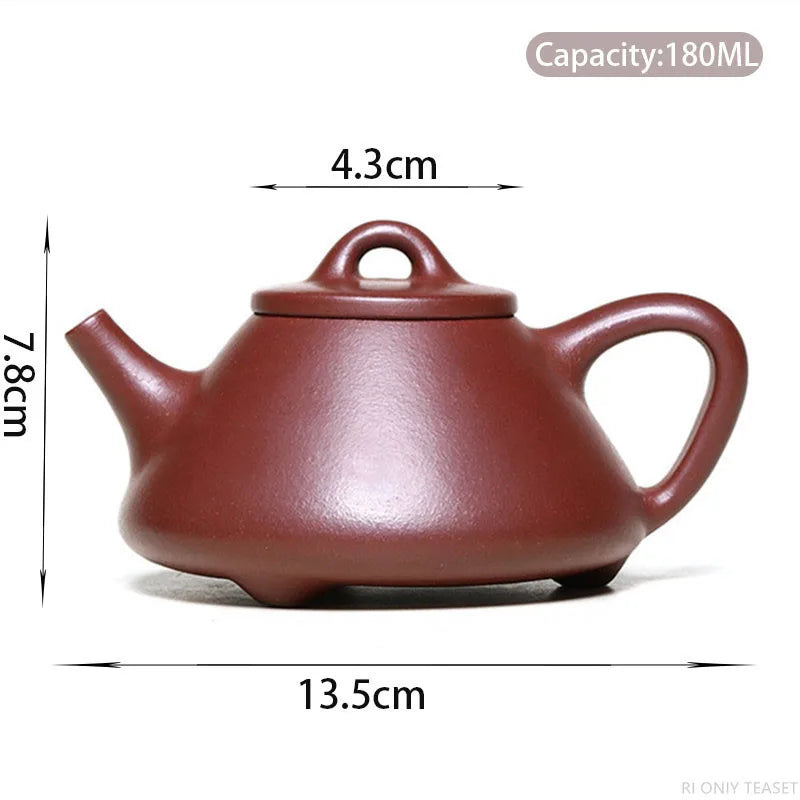 180ml Tradition Zisha Filter Tea Pot Chinese Yixing Purple Clay Teapots Handmade Stone Scoop Kettle Customized Teaware Gifts
