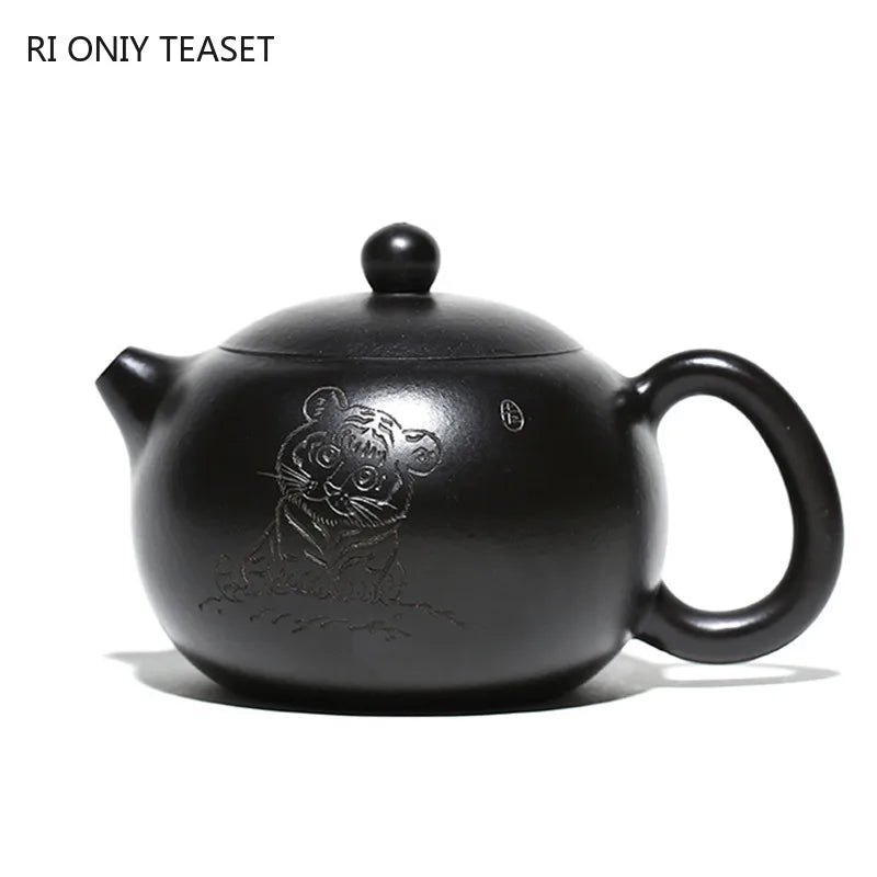 180ml Yixing Authentic Purple Clay Teapot Famous Handmade Xishi Tea Pot Raw Ore Beauty Kettle Chinese Zisha Tea Set Gifts