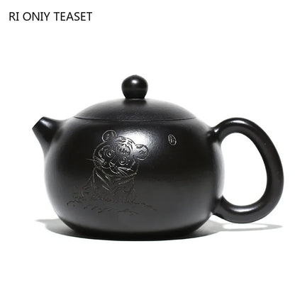 180ml Yixing Authentic Purple Clay Teapot Famous Handmade Xishi Tea Pot Raw Ore Beauty Kettle Chinese Zisha Tea Set Gifts