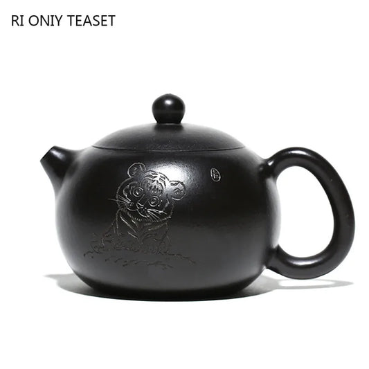 180ml Yixing Authentic Purple Clay Teapot Famous Handmade Xishi Tea Pot Raw Ore Beauty Kettle Chinese Zisha Tea Set Gifts