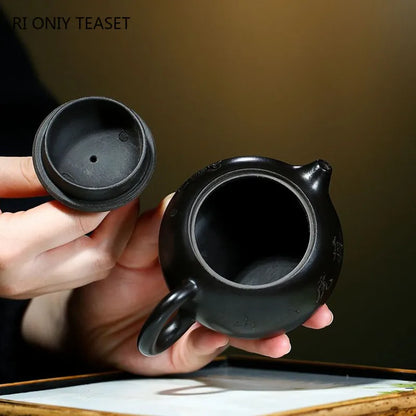 180ml Yixing Authentic Purple Clay Teapot Famous Handmade Xishi Tea Pot Raw Ore Beauty Kettle Chinese Zisha Tea Set Gifts