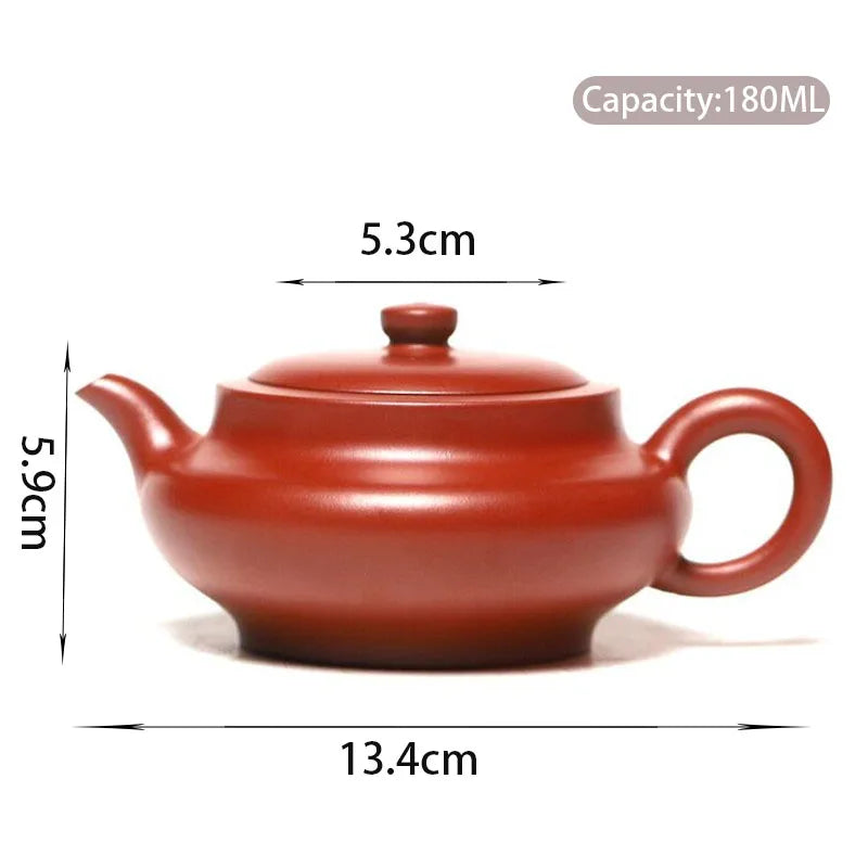 180ml Yixing Famous Artists Purple Clay Teapots Handmade Tea Pot Raw Ore Dahongpao Mud Kettle Chinese Zisha Tea Set Teaware