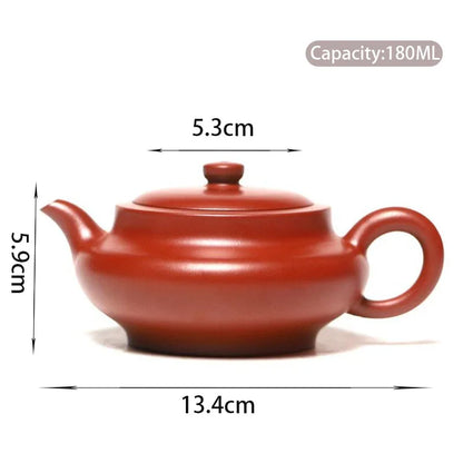 180ml Yixing Famous Artists Purple Clay Teapots Handmade Tea Pot Raw Ore Dahongpao Mud Kettle Chinese Zisha Tea Set Teaware