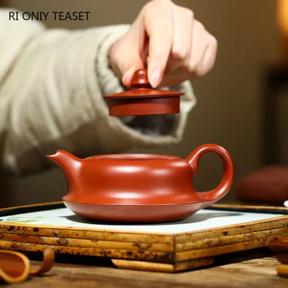 180ml Yixing High-end Purple Clay Teapot Famous Handmade Tea Pot Collection Raw Ore Dahongpao Mud Kettle Chinese Zisha Tea Set