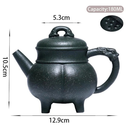 180ml Yixing High-end Purple Clay Teapots Famous Handmade Tea Pot Raw Ore Coarse Sand Green Mud Kettle Chinese Zisha Tea Set