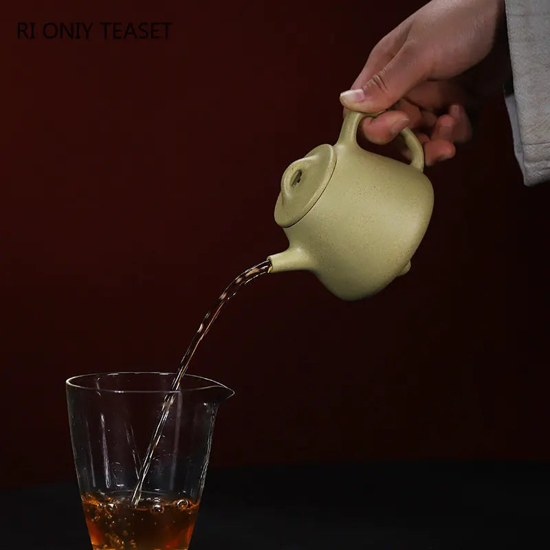 180ml Yixing High-end Purple Clay Teapots Handmade High Stone Scoop Tea Pot Raw Ore Beauty Kettle Zisha Tea Set Collection Gifts