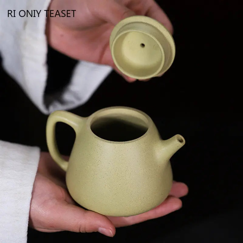 180ml Yixing High-end Purple Clay Teapots Handmade High Stone Scoop Tea Pot Raw Ore Beauty Kettle Zisha Tea Set Collection Gifts