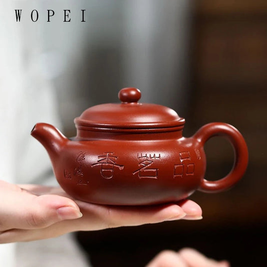 180ml Yixing Purple Clay Teapot Famous Handmade Antique Tea Pot Raw Ore Dahongpao Mud Kettle Chinese Authentic Zisha Tea Set