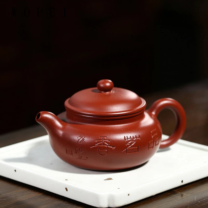 180ml Yixing Purple Clay Teapot Famous Handmade Antique Tea Pot Raw Ore Dahongpao Mud Kettle Chinese Authentic Zisha Tea Set