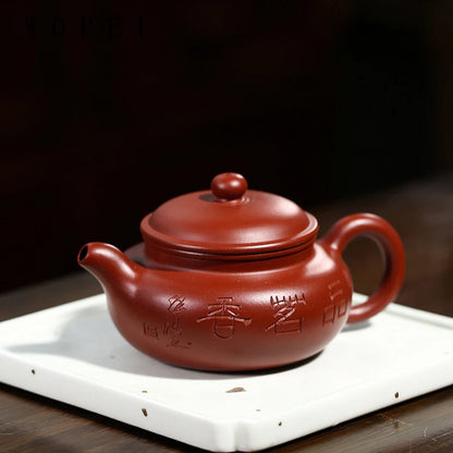 180ml Yixing Purple Clay Teapot Famous Handmade Antique Tea Pot Raw Ore Dahongpao Mud Kettle Chinese Authentic Zisha Tea Set