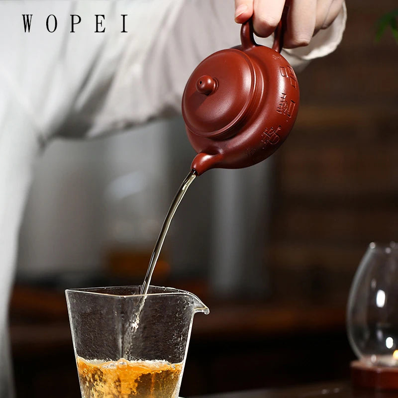 180ml Yixing Purple Clay Teapot Famous Handmade Antique Tea Pot Raw Ore Dahongpao Mud Kettle Chinese Authentic Zisha Tea Set