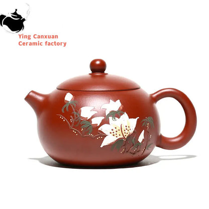 180ml Yixing Purple Clay Teapot Famous Handmade Painted Xi Shi Tea Pot Raw Ore Dahongpao Mud Beauty Kettle Chinese Zisha Tea Set