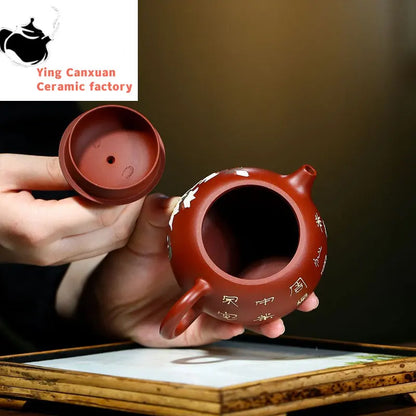 180ml Yixing Purple Clay Teapot Famous Handmade Painted Xi Shi Tea Pot Raw Ore Dahongpao Mud Beauty Kettle Chinese Zisha Tea Set