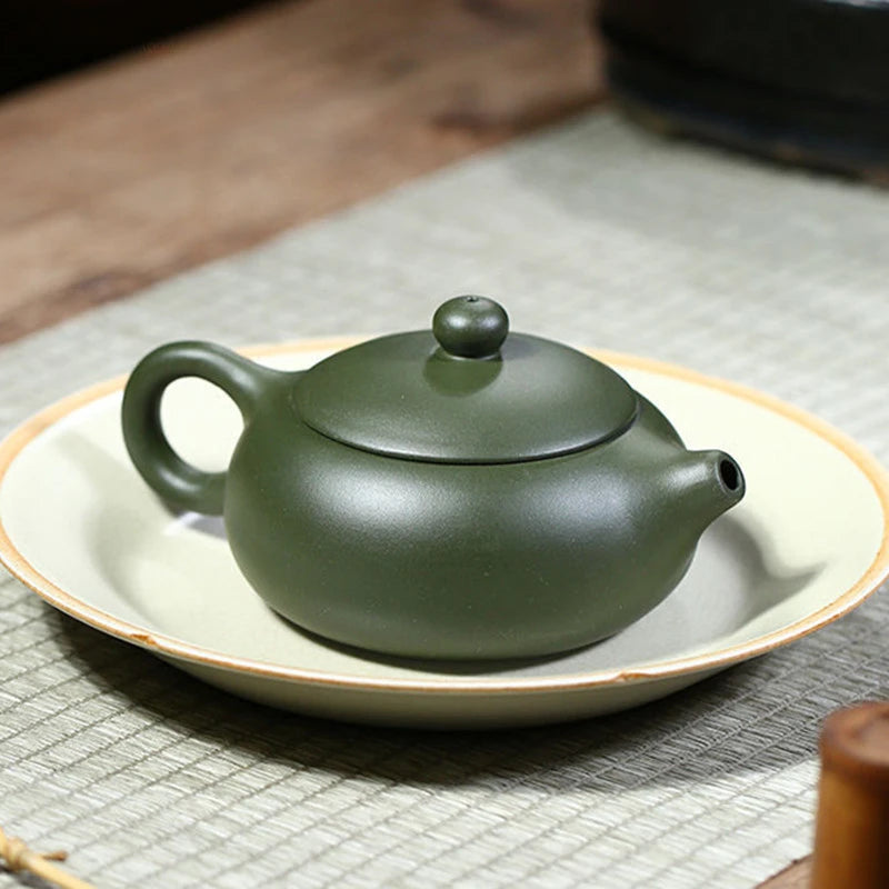 180ml Yixing Purple Clay Teapot Home Filter Tea Infuser Raw Ore Green Mud Beauty Kettle Xishi Tea Pot Chinese Zisha Teaware