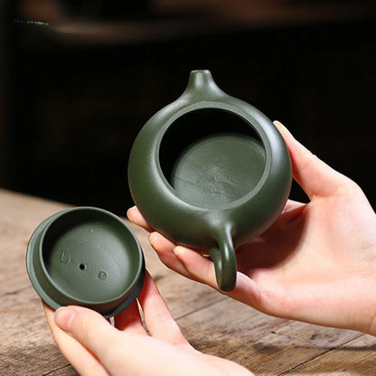 180ml Yixing Purple Clay Teapot Home Filter Tea Infuser Raw Ore Green Mud Beauty Kettle Xishi Tea Pot Chinese Zisha Teaware