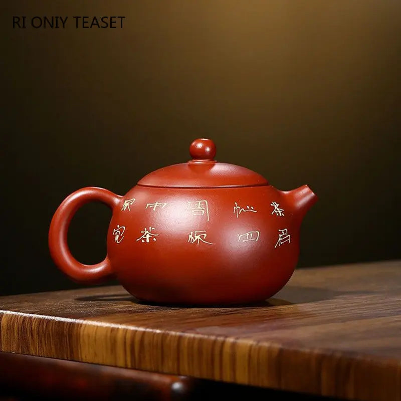 180ml Yixing Purple Clay Teapots Famous Handmade Painted Xi Shi Tea Pot Raw Ore Dahongpao Mud Kettle Chinese Zisha Tea Set