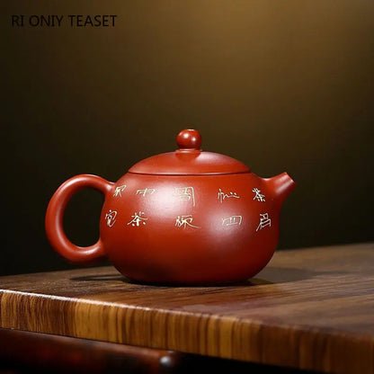 180ml Yixing Purple Clay Teapots Famous Handmade Painted Xi Shi Tea Pot Raw Ore Dahongpao Mud Kettle Chinese Zisha Tea Set