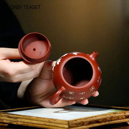 180ml Yixing Purple Clay Teapots Famous Handmade Painted Xi Shi Tea Pot Raw Ore Dahongpao Mud Kettle Chinese Zisha Tea Set