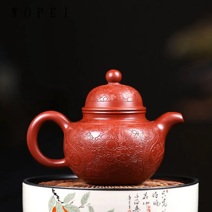 180ml Yixing Raw Ore Dahongpao Zisha Tea Pot Chinese Purple Clay Filter Beauty Teapot Tea Set Accessories Household Drinkware