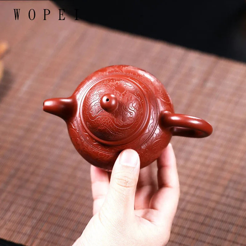180ml Yixing Raw Ore Dahongpao Zisha Tea Pot Chinese Purple Clay Filter Beauty Teapot Tea Set Accessories Household Drinkware