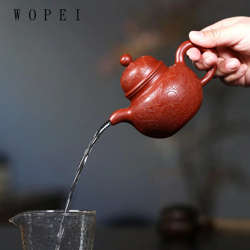 180ml Yixing Raw Ore Dahongpao Zisha Tea Pot Chinese Purple Clay Filter Beauty Teapot Tea Set Accessories Household Drinkware