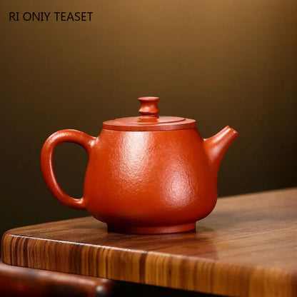 180ml Yixing Raw Ore Purple Clay Teapot Famous Handmade High Stone Scoop Tea Pot Beauty Kettle Chinese Authentic Zisha Tea Set