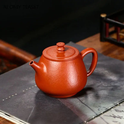 180ml Yixing Raw Ore Purple Clay Teapot Famous Handmade High Stone Scoop Tea Pot Beauty Kettle Chinese Authentic Zisha Tea Set